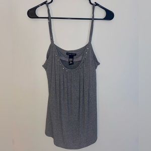 Gray flowy tank top